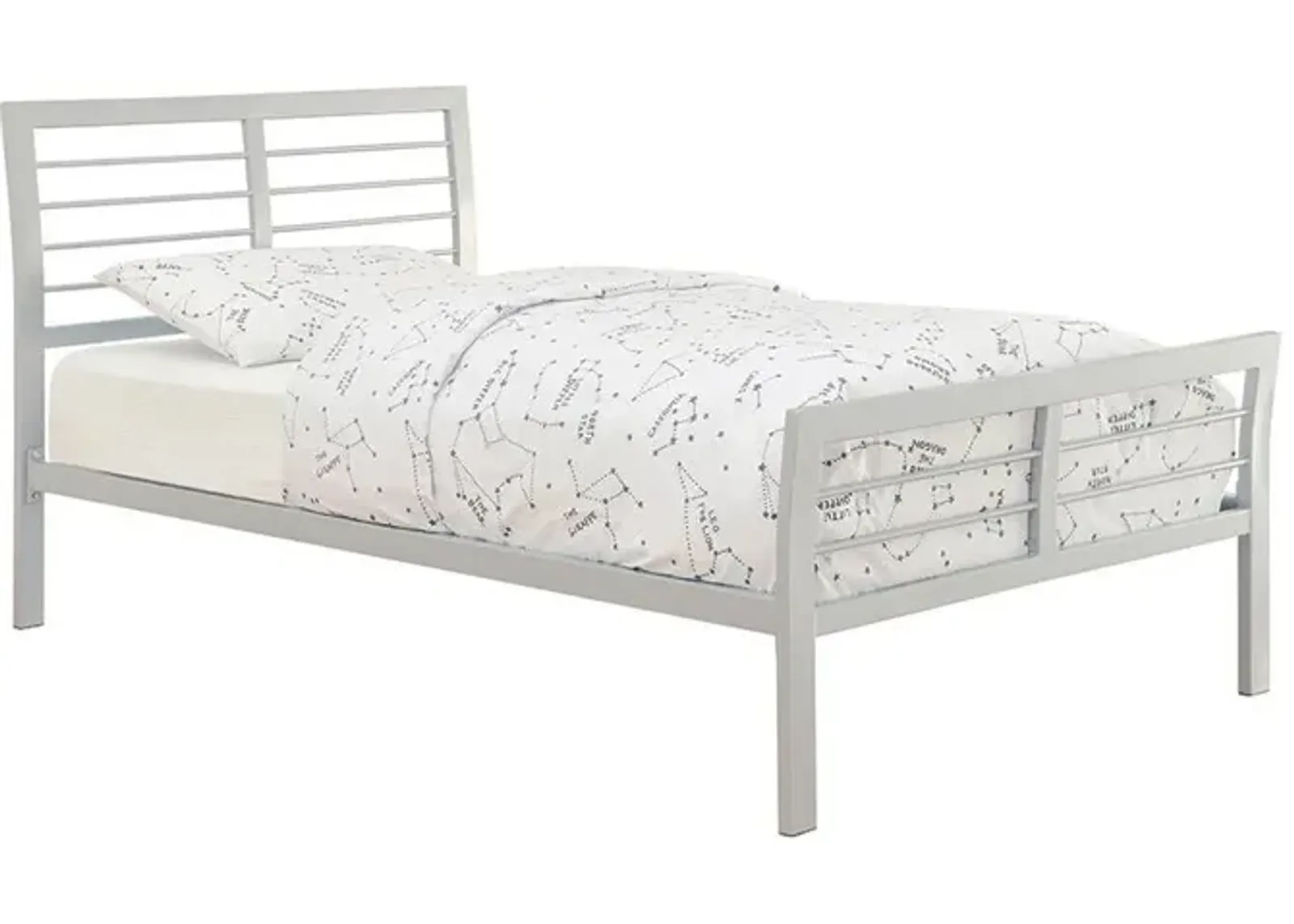 Coaster Cooper Metal Full Open Frame Bed Silver