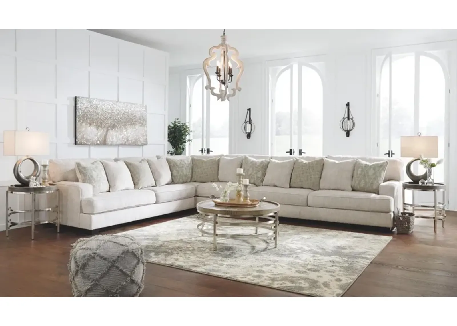 Ashley Rawcliffe 4-Piece Parchment Sectional