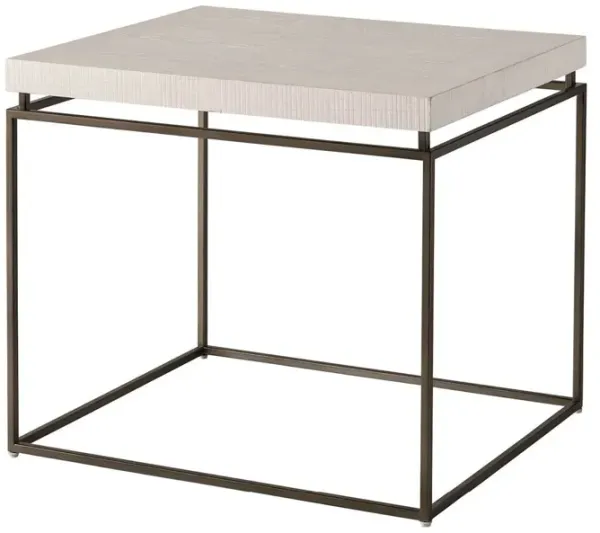 Universal Modern Farmhouse Pepper/Rustic Oak End Table
