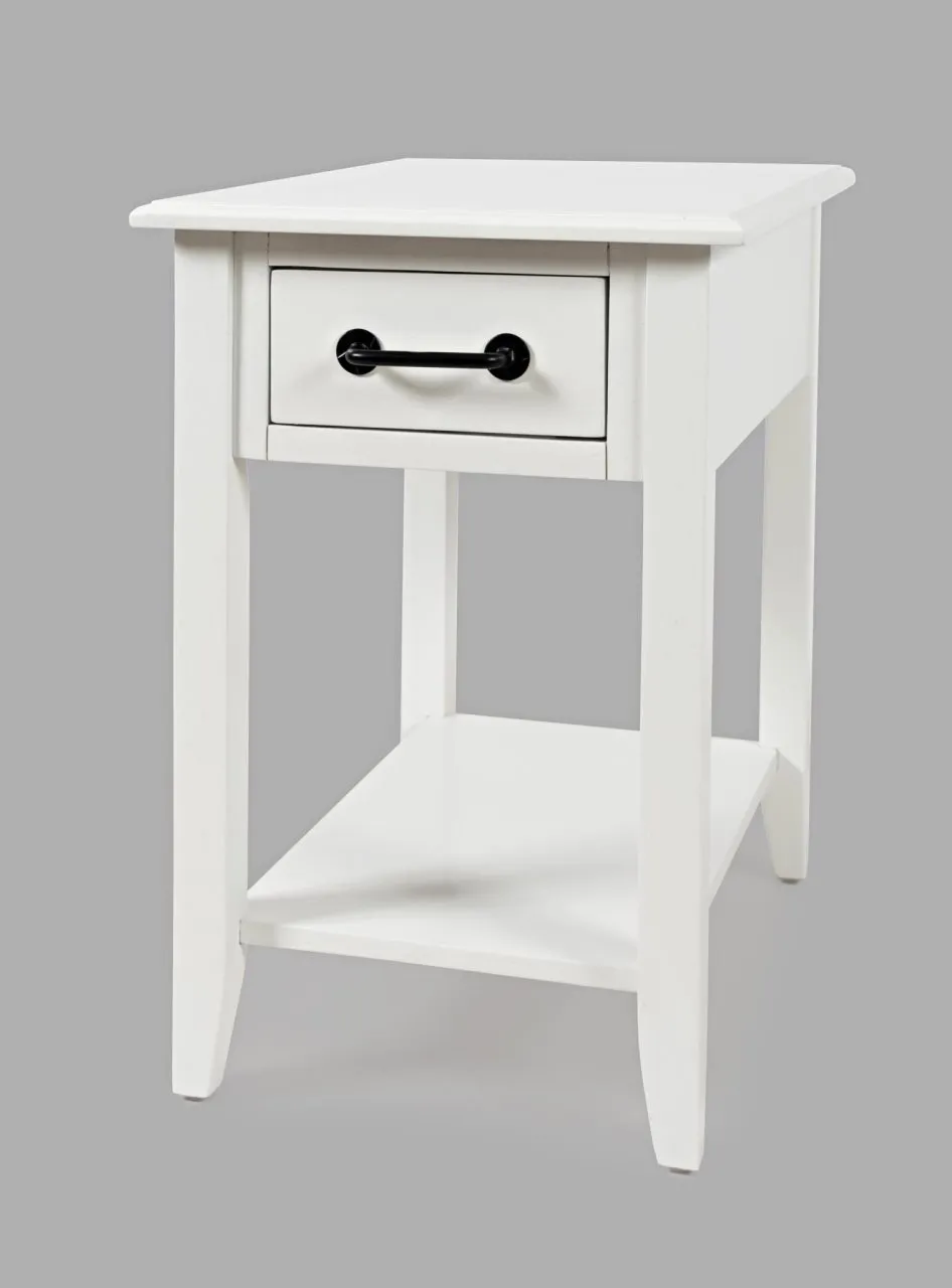 NORTH FORK CHAIRSIDE TABLE WHITE