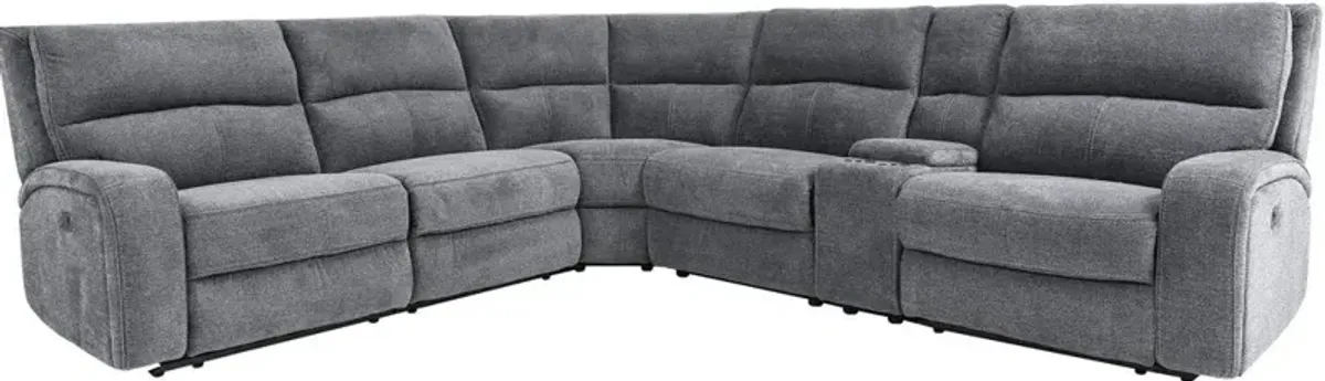 Parker House Polaris Collection 6-Piece Sectional in Bizmark Grey Color