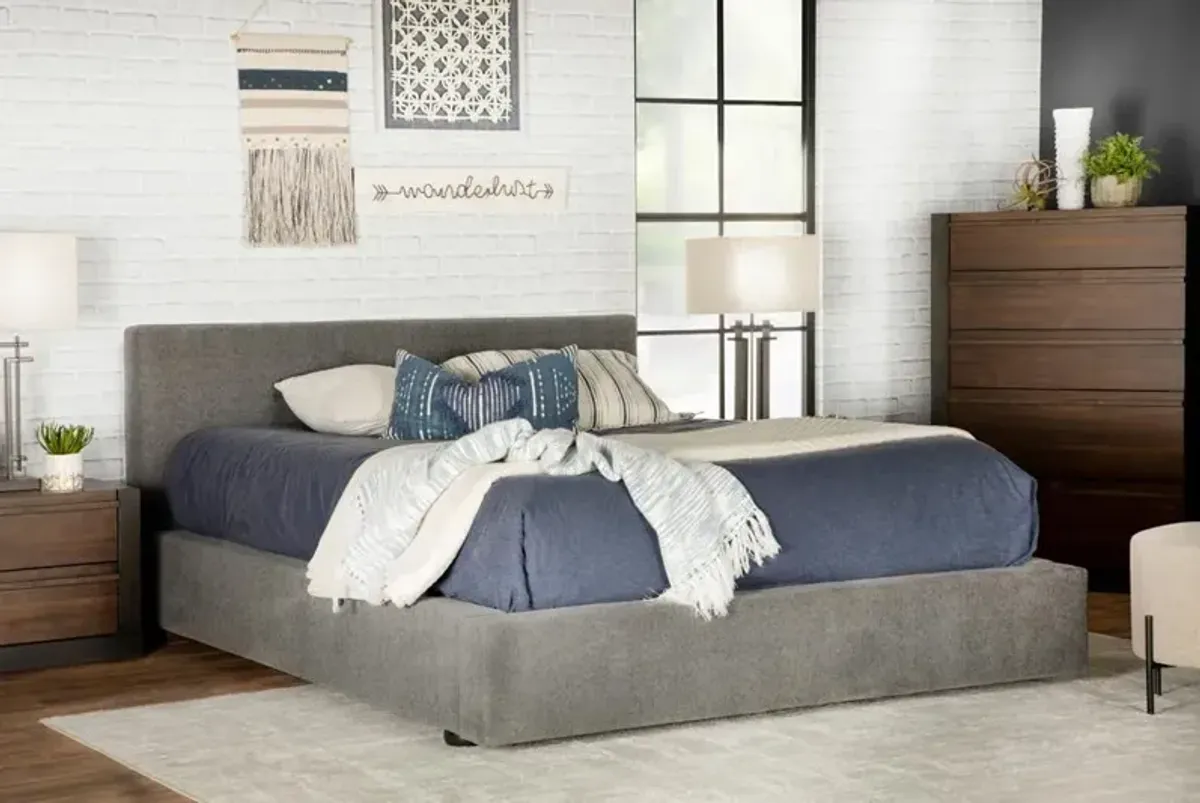 Coaster Gregory Upholstered King Panel Bed Graphite