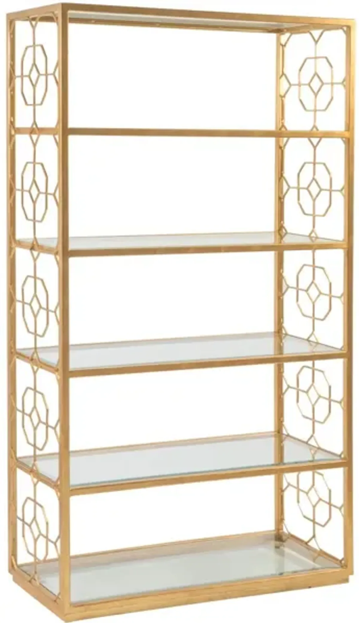 Artistica Home by Lexington Metal Designs Gold Leaf/Clear Metal Honeycomb Bookcase