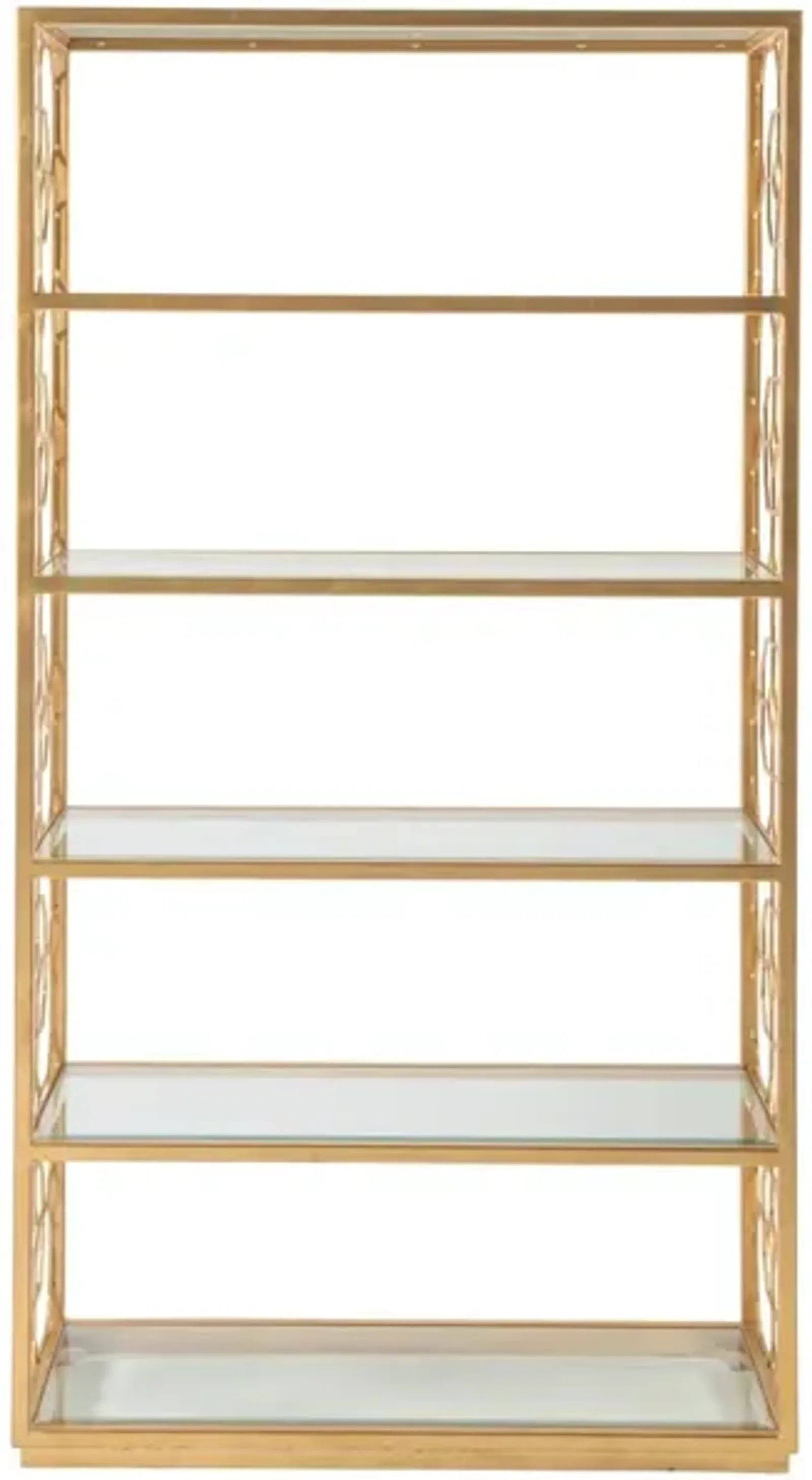 Artistica Home by Lexington Metal Designs Gold Leaf/Clear Metal Honeycomb Bookcase