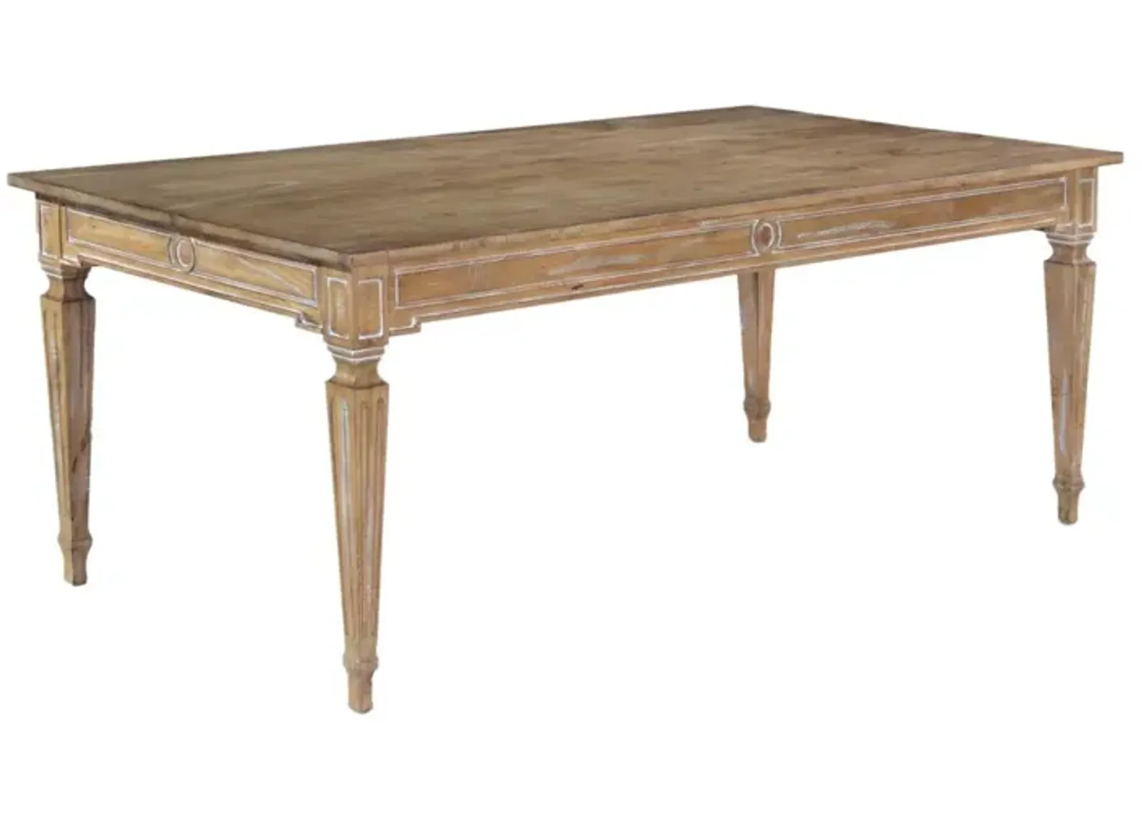 SWEDISH 84 INCH DINING TABLE IN BEACHWOOD FINISH