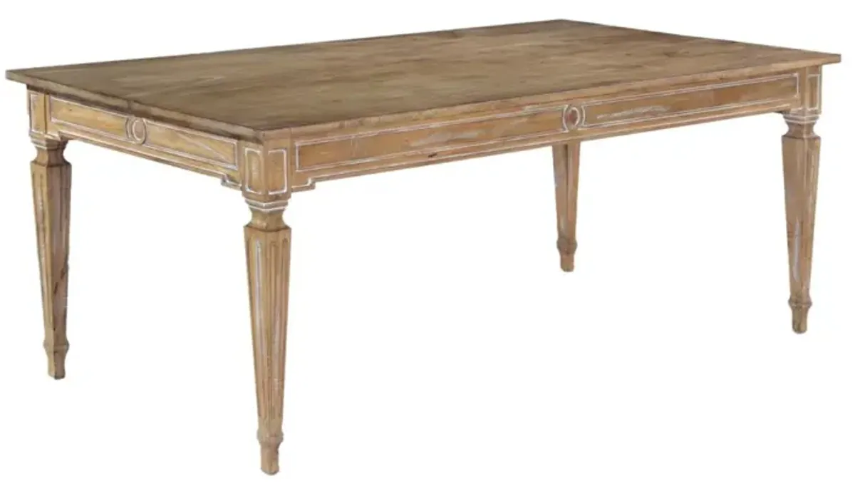 SWEDISH 84 INCH DINING TABLE IN BEACHWOOD FINISH