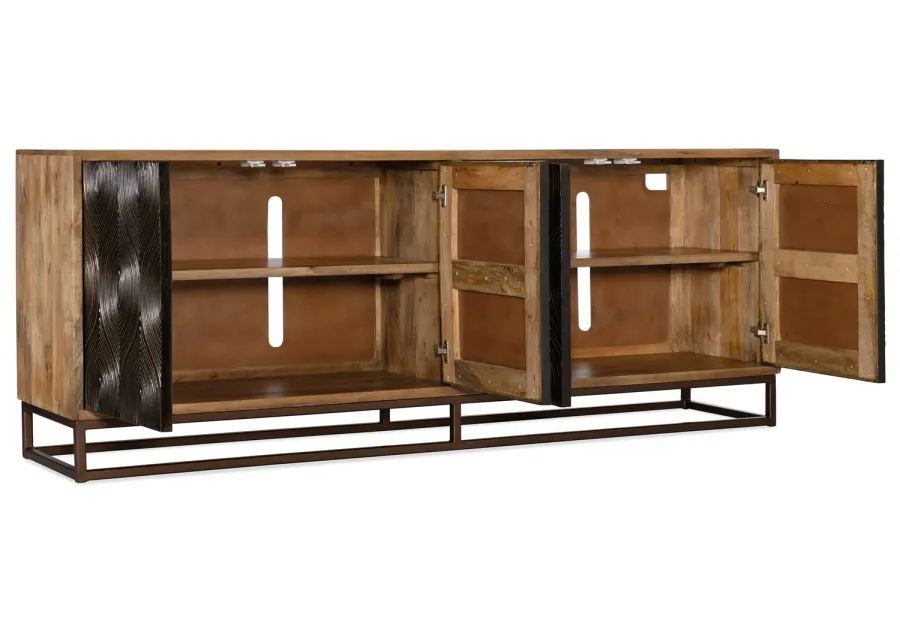 SWIRL DOOR TV ENTERTAINMENT CONSOLE