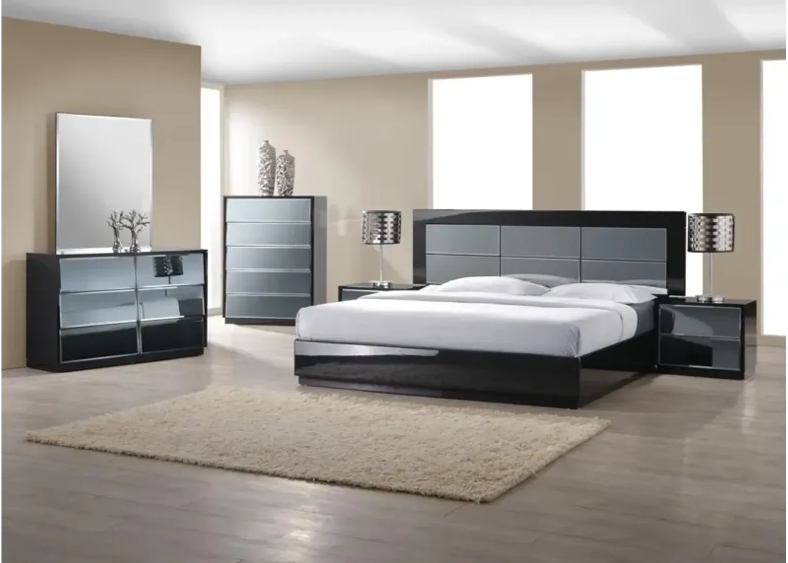 Chintaly Venice Contemporary King Size Bed