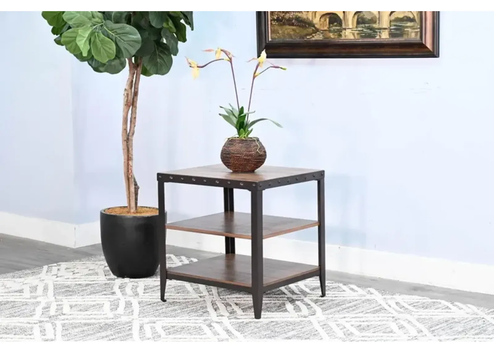 Sunny Designs San Diego Antique Brown End Table