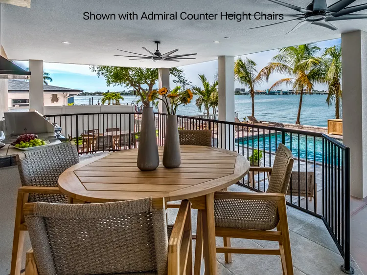 ADMIRAL OUTDOOR ROUND COUNTER HEIGHT TABLE