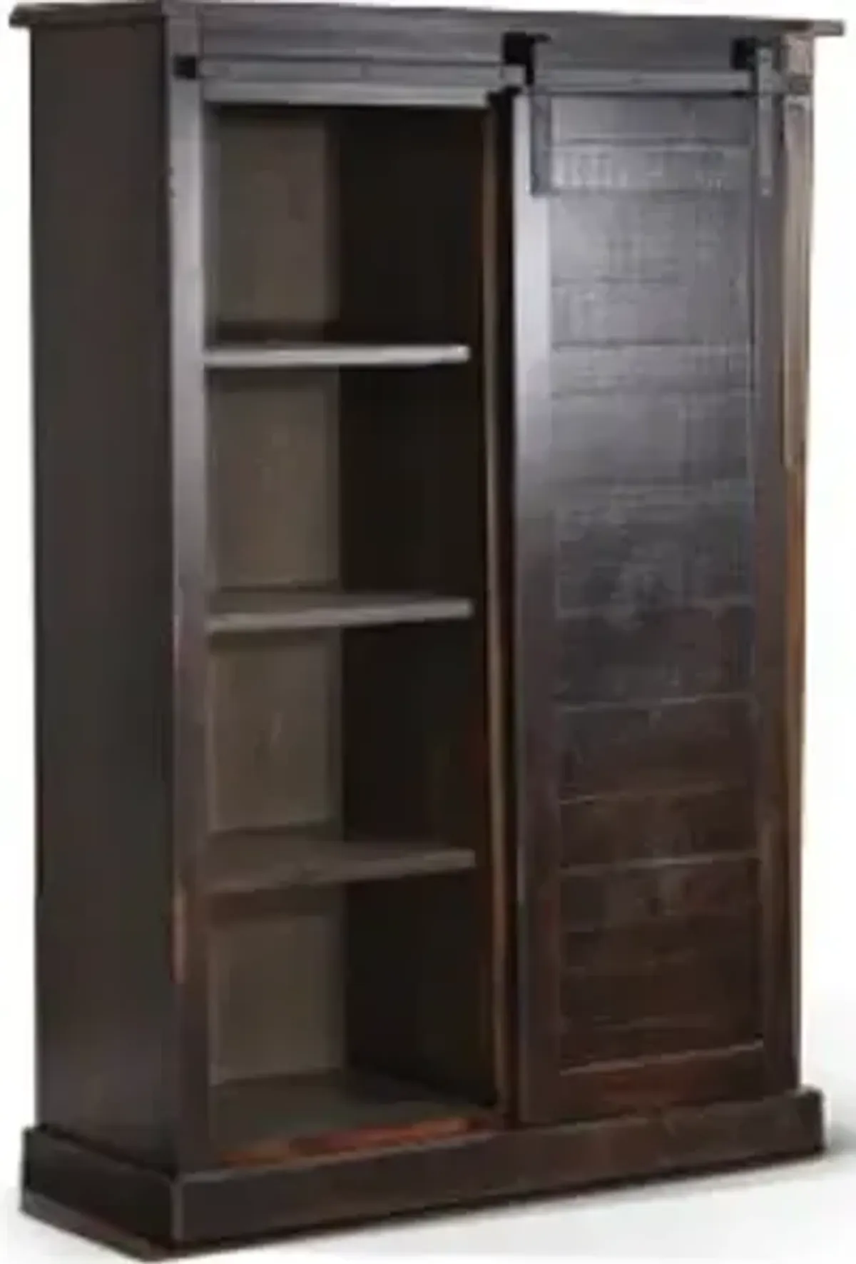 Sunny Designs Charred Oak Charred Oak Barn Door Bookcase