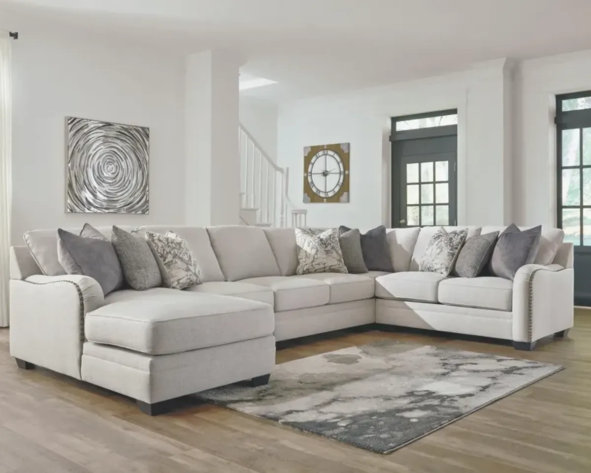 Ashley Dellara 5-Piece Sectional with Chaise Left-Arm Facing Chalk