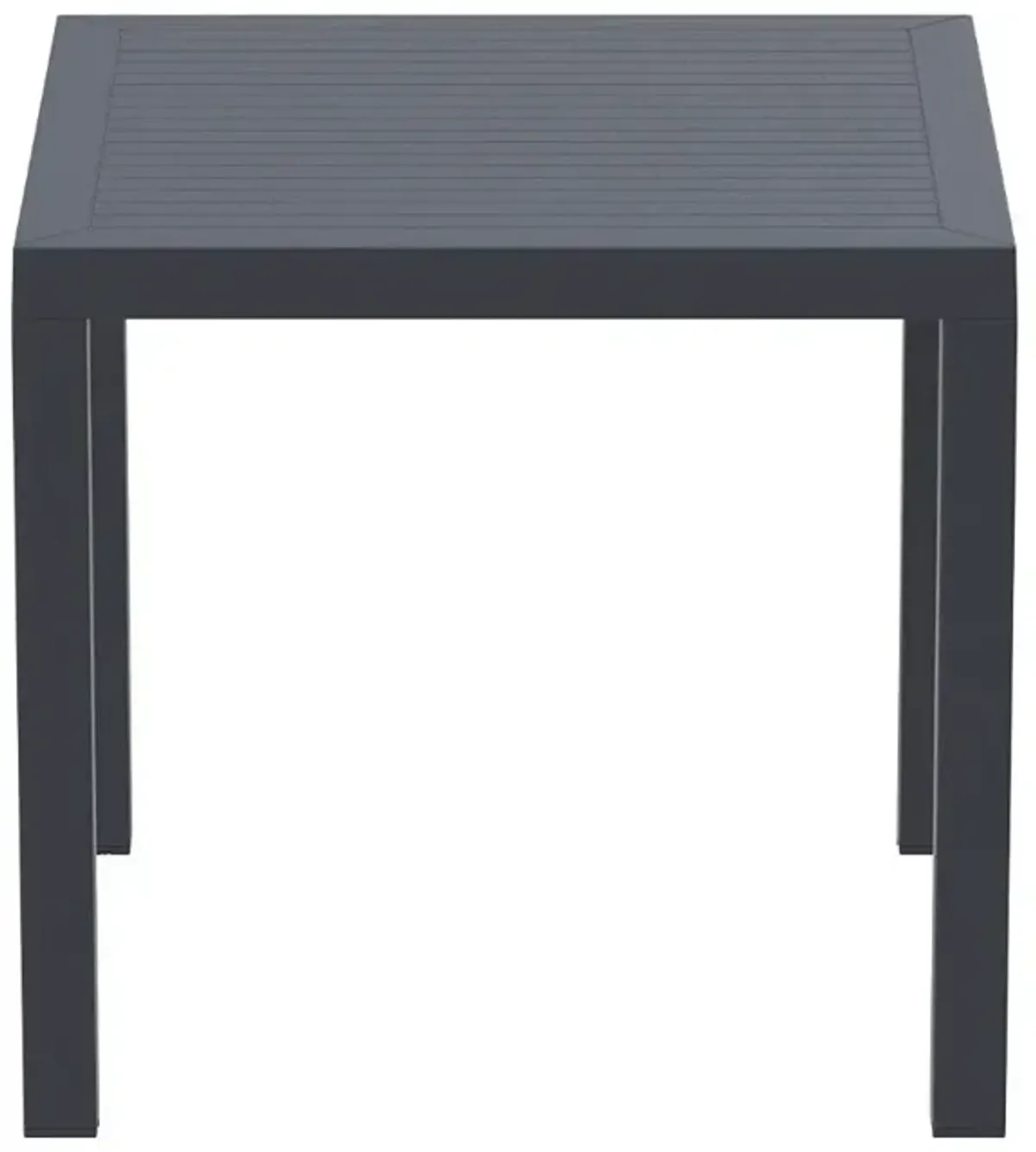 Compamia 31 Inch Ares Resin Square Outdoor Dining Table Dark Gray