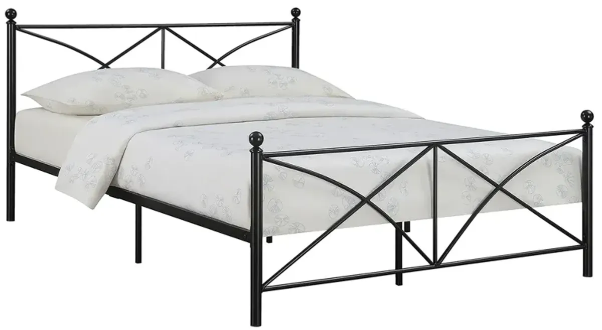 Coaster Hart Metal Queen Open Frame Bed Matte Black