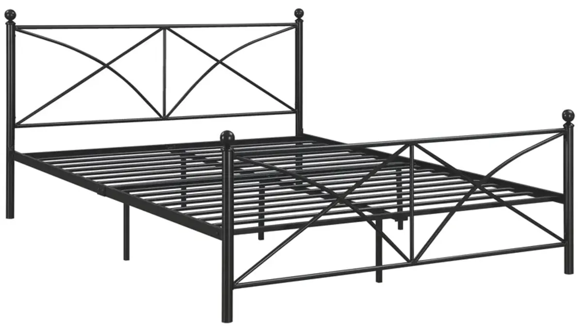 Coaster Hart Metal Queen Open Frame Bed Matte Black