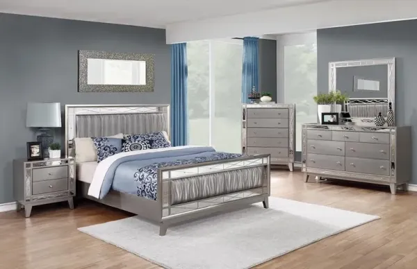 Coaster Leighton Wood Full Panel Bed Metallic Mercury