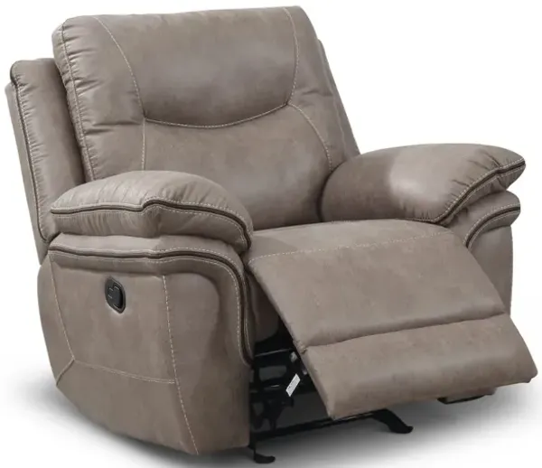 Steve Silver Isabella Manual Glider Recliner in Sand