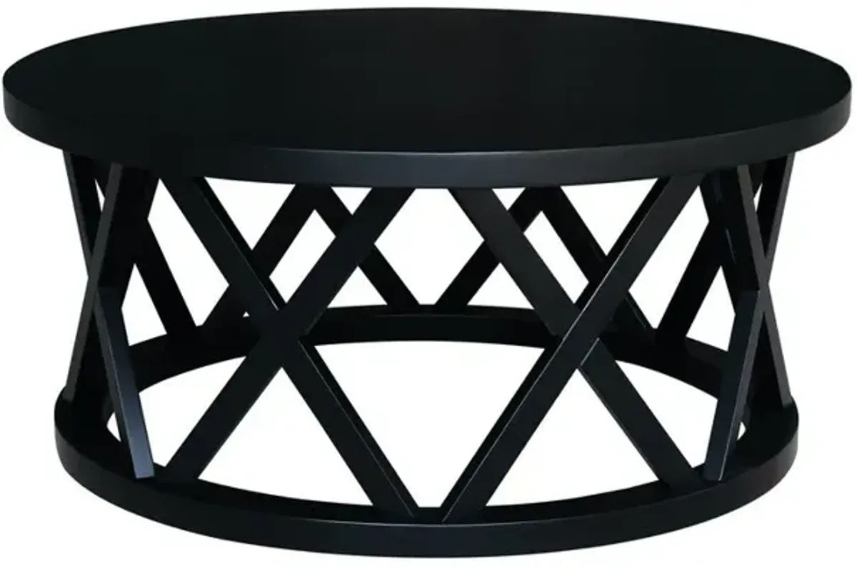 John Thomas Destinations Ceylon Round Coffee Table in Black