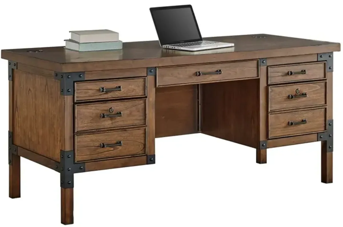 Martin Furniture Addison Half Pedestal Desk