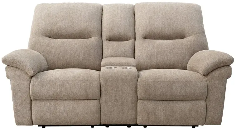 BRYANT RUFFLES WICKER POWER CONSOLE LOVESEAT