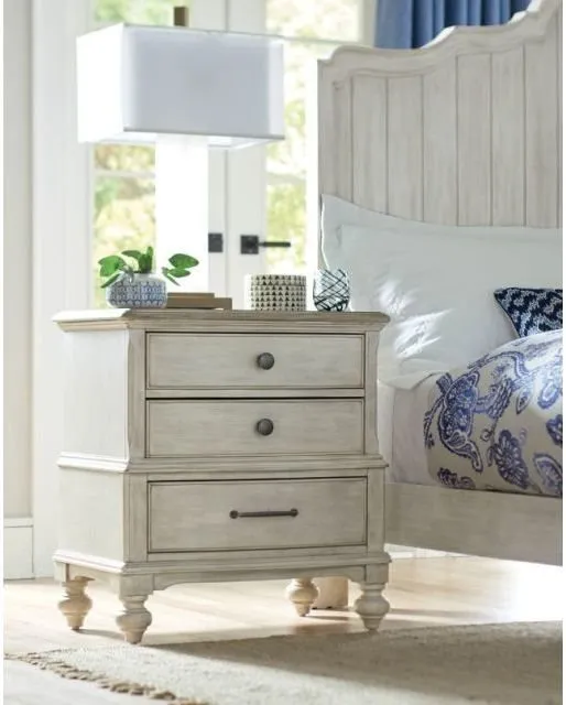 LITCHFIELD MORAY 3 DRAWER NIGHT STAND - SUNWASHED