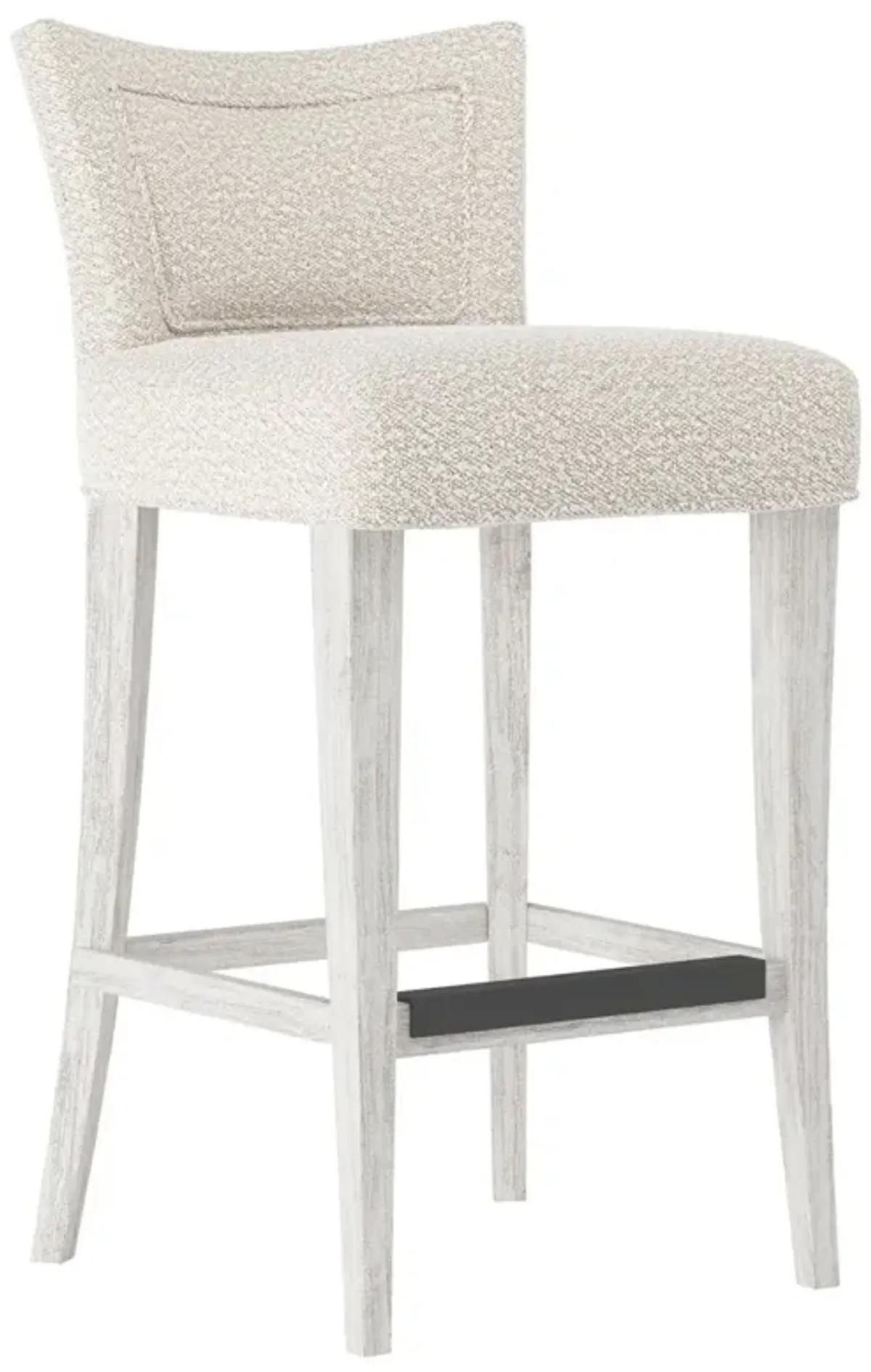 Bernhardt Giles Fabric Wire Brushed Bar Stool