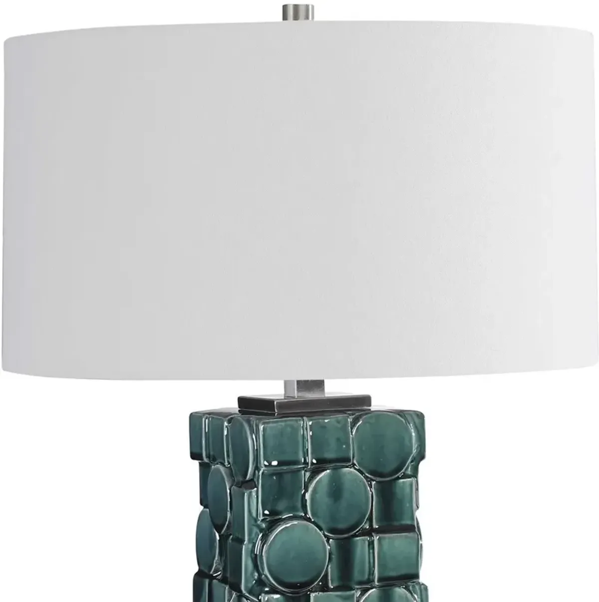 Uttermost Geometry Deep Emerald Green Table Lamp