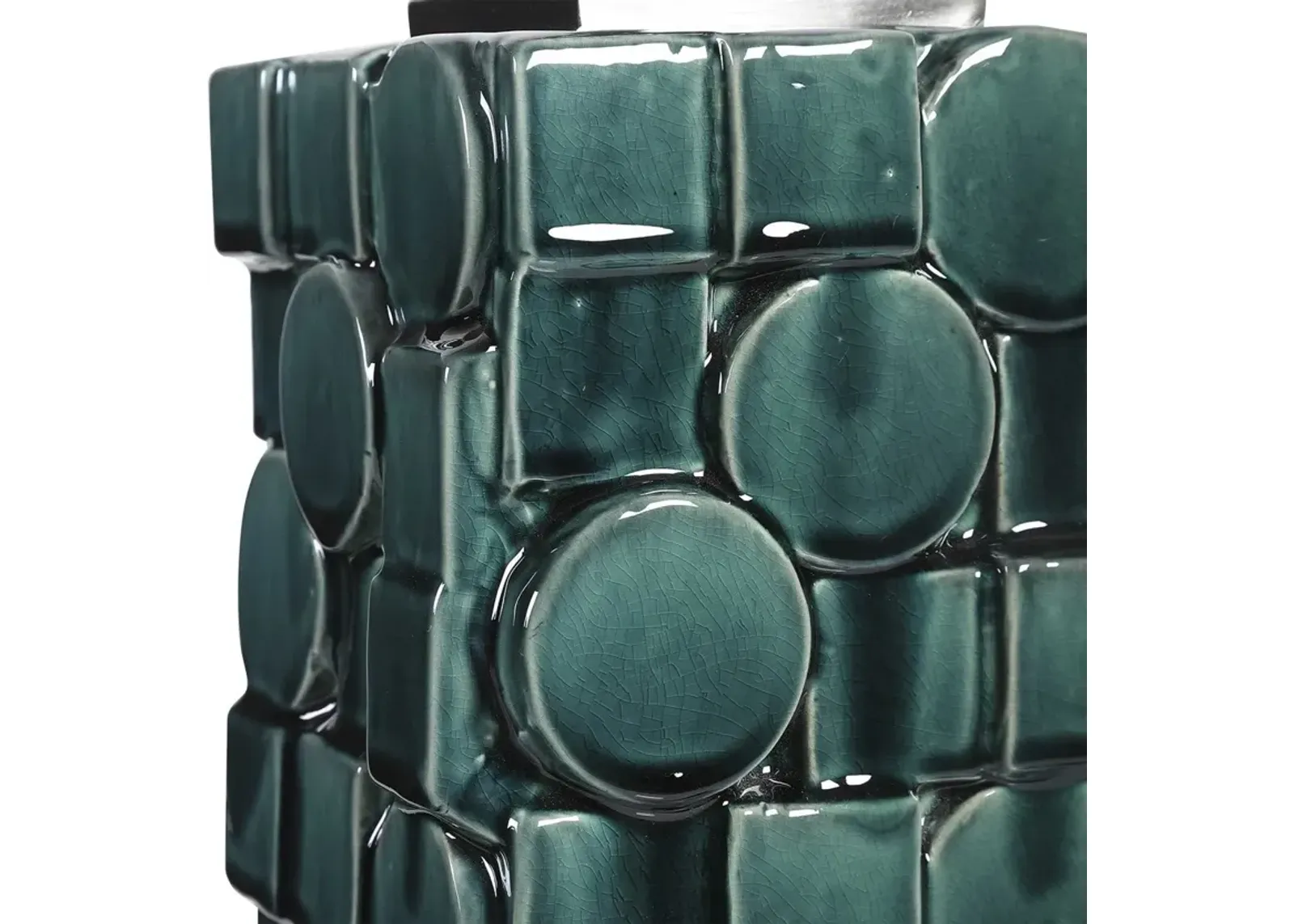 Uttermost Geometry Deep Emerald Green Table Lamp