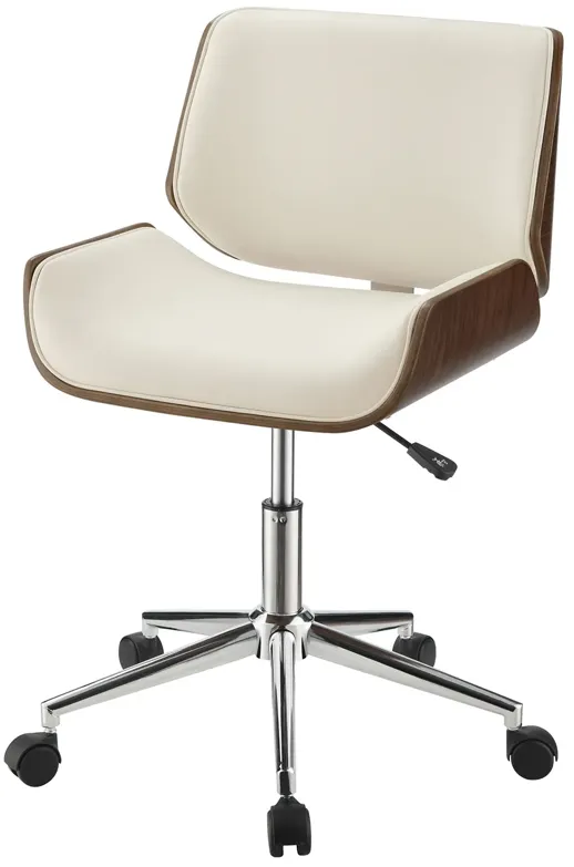 OFFICE CHAIR ECRU WALNUT