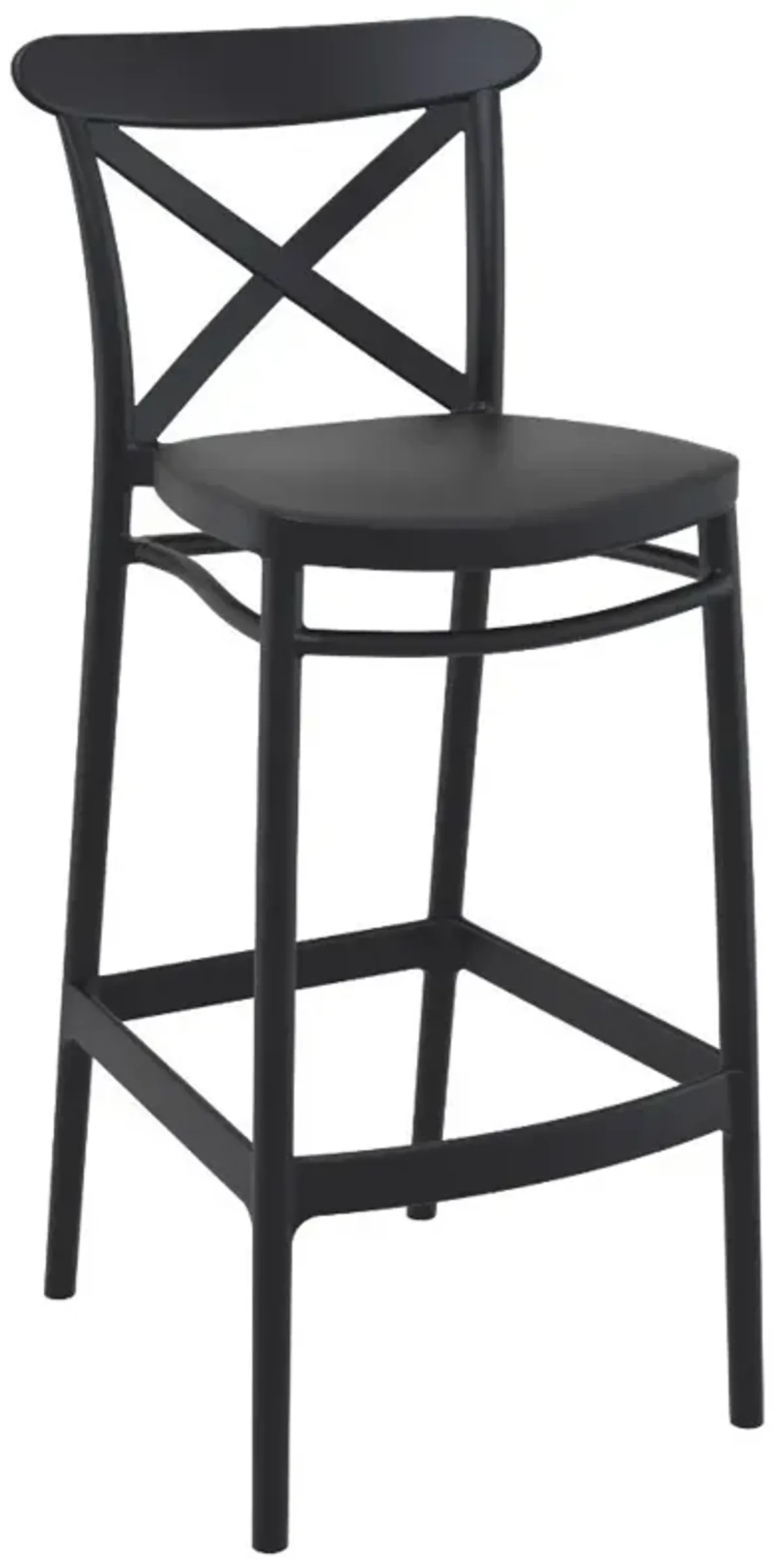 Compamia Cross Bar Stool Black