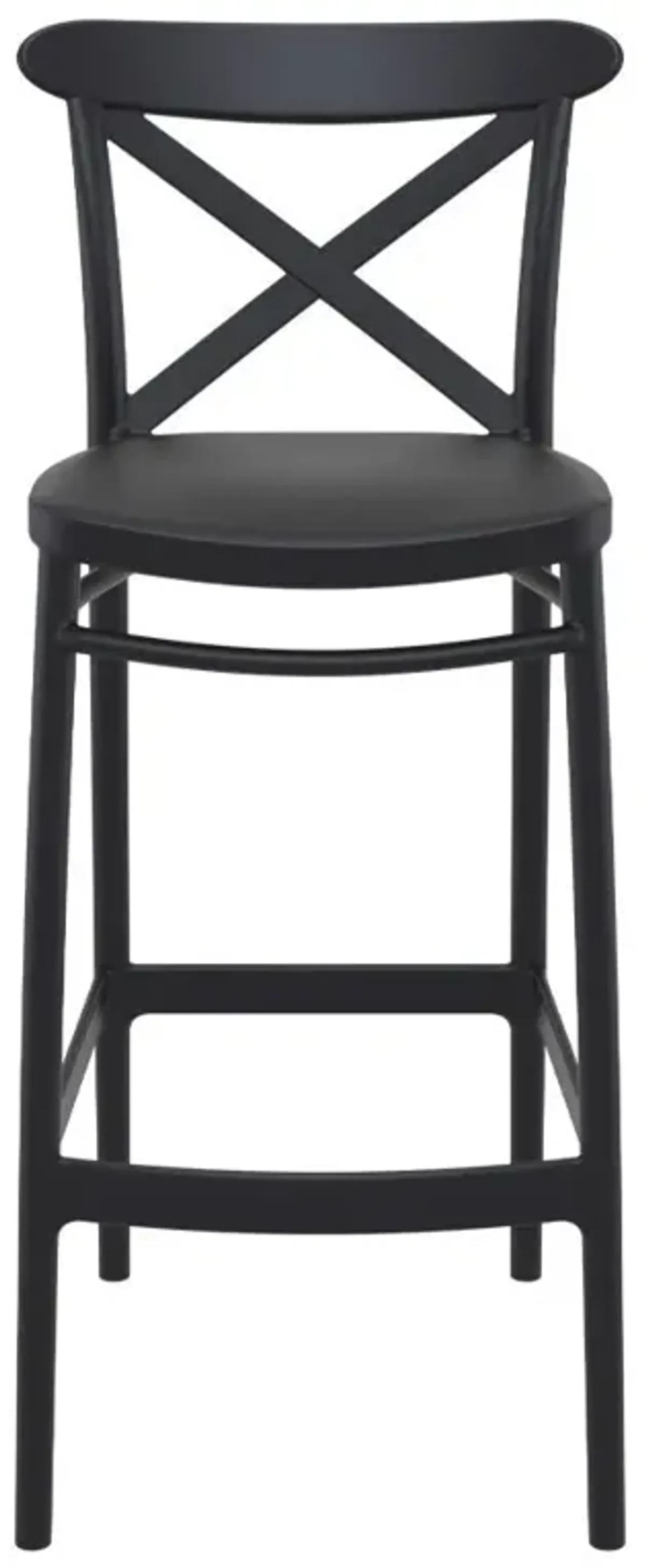 Compamia Cross Bar Stool Black