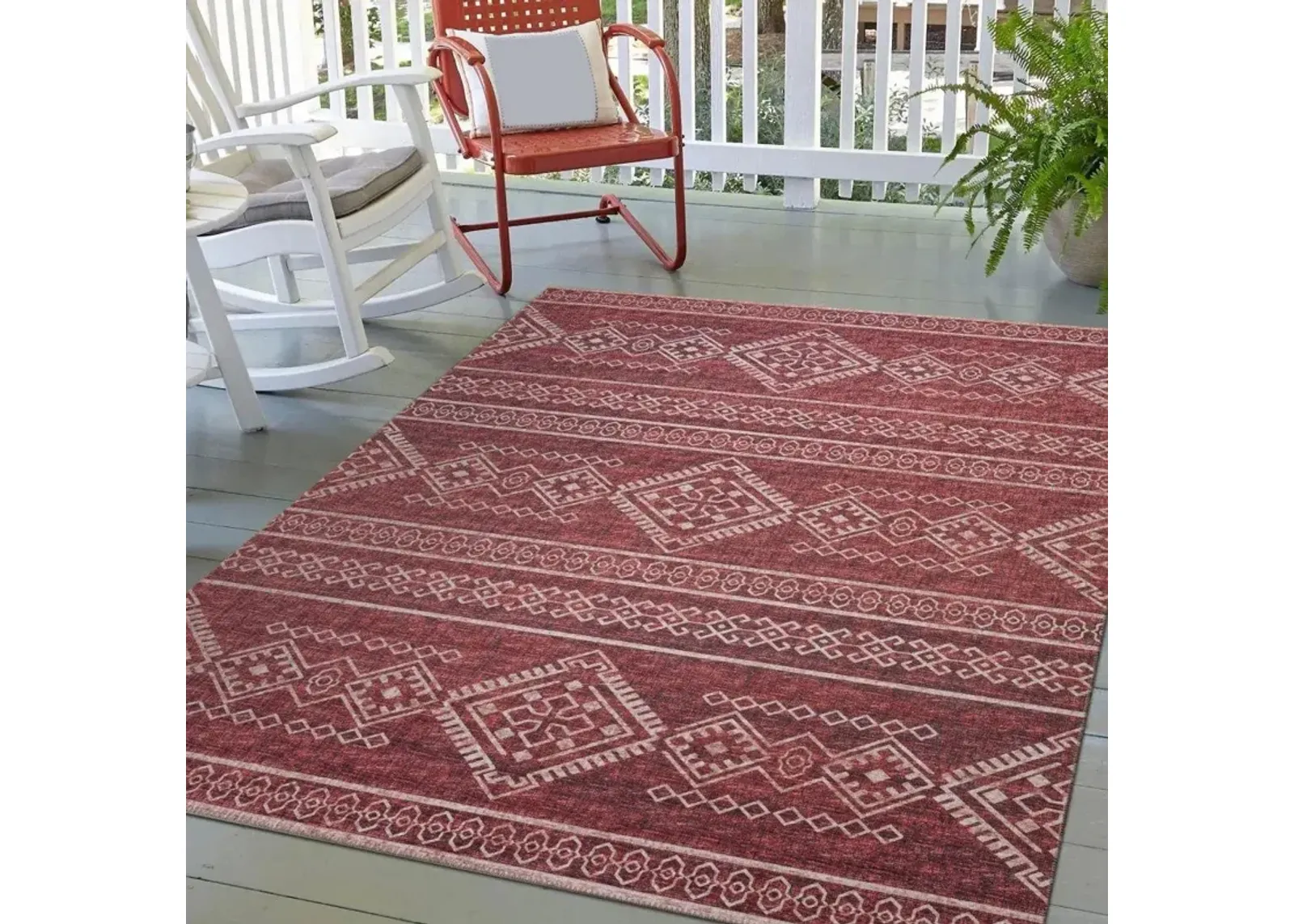 Dalyn Traditional Tribal Motif Paprika 5'X8' Area Rug