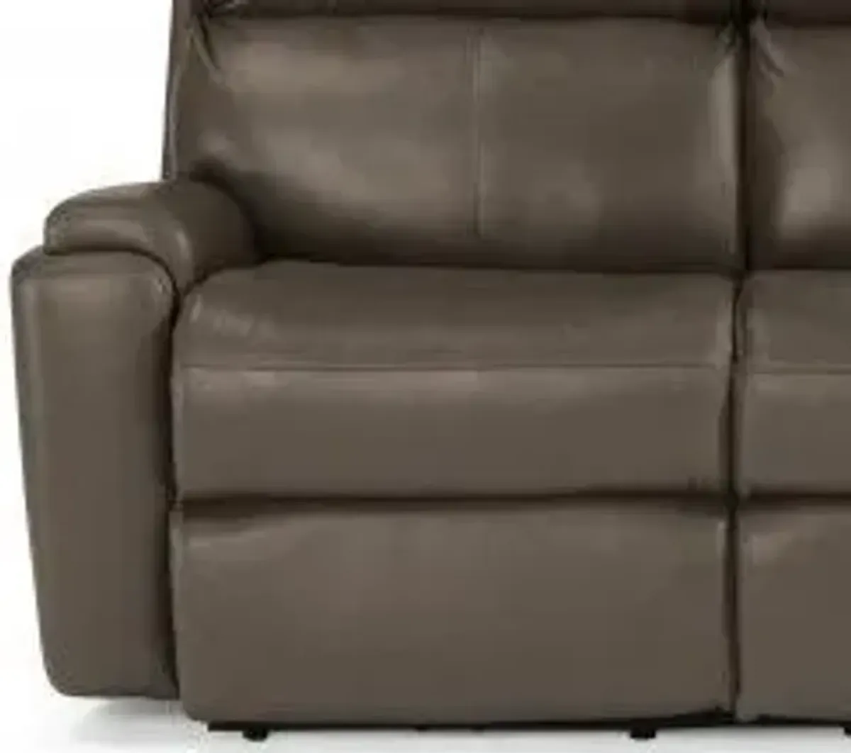 Flexsteel Rio Dark Stone Reclining Leather Loveseat