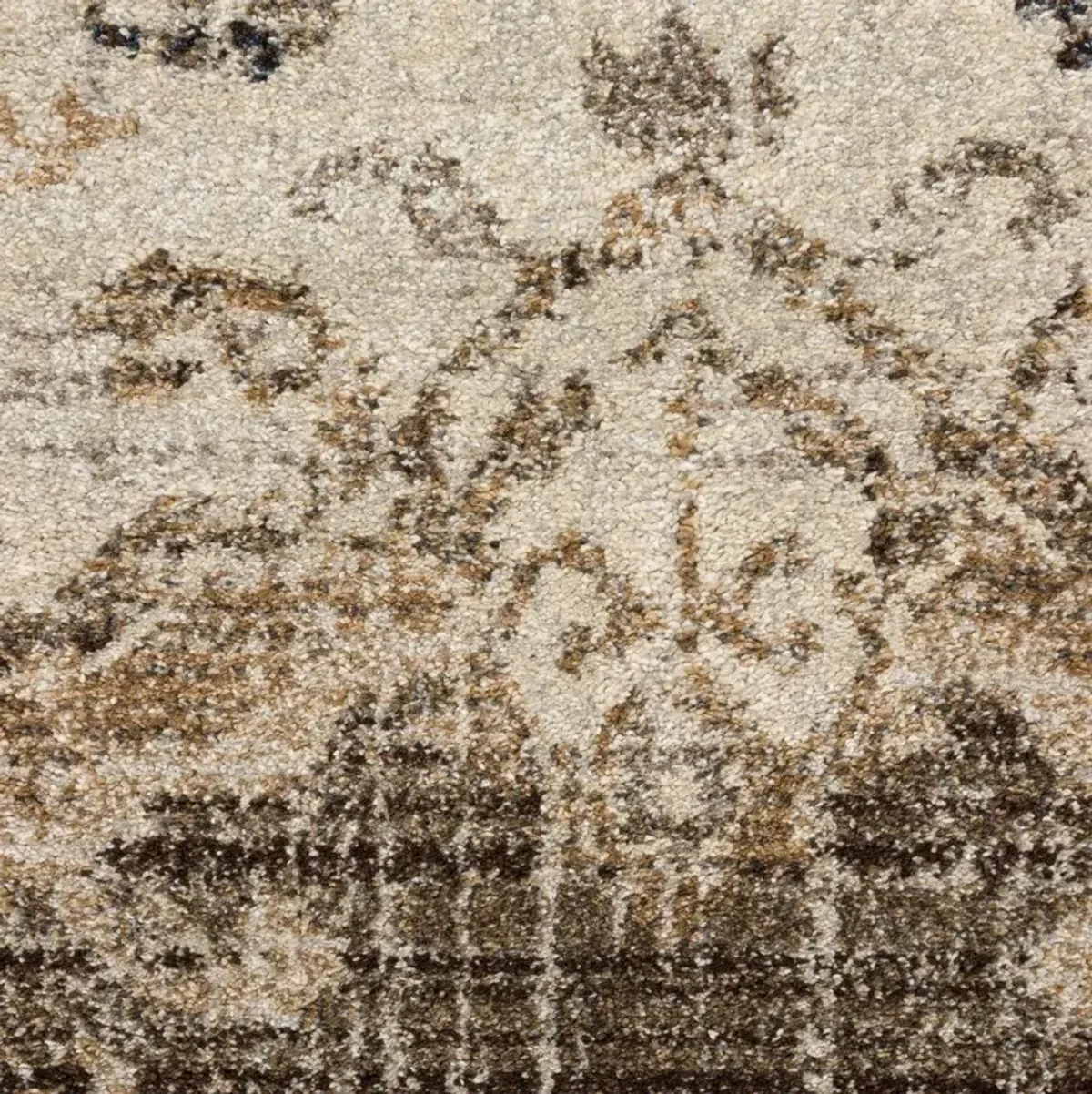Dalyn Plush Baroque Elegance Antigua 5'X8' Area Rug in Neutral Ivory & Mocha Palette