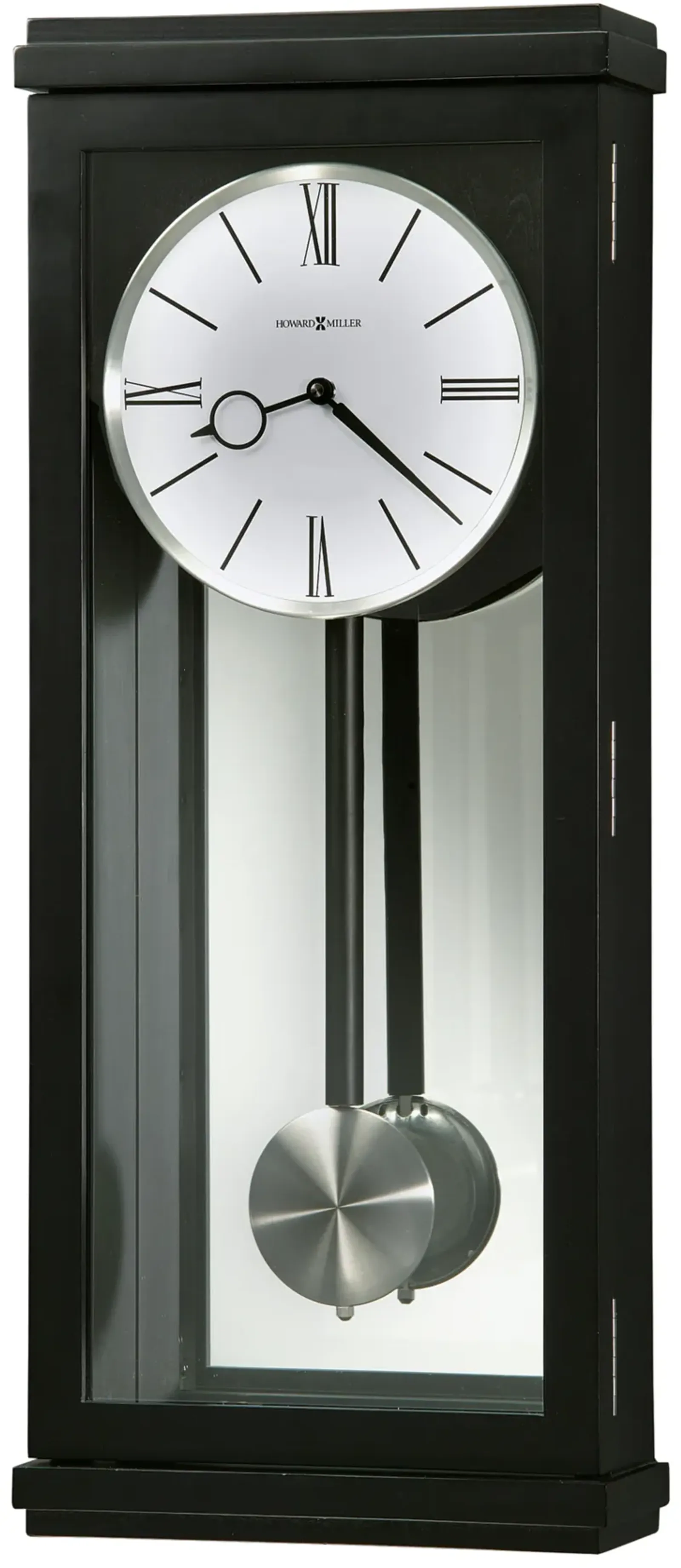 Howard Miller Alvarez Wall Clock in Black Satin Finish