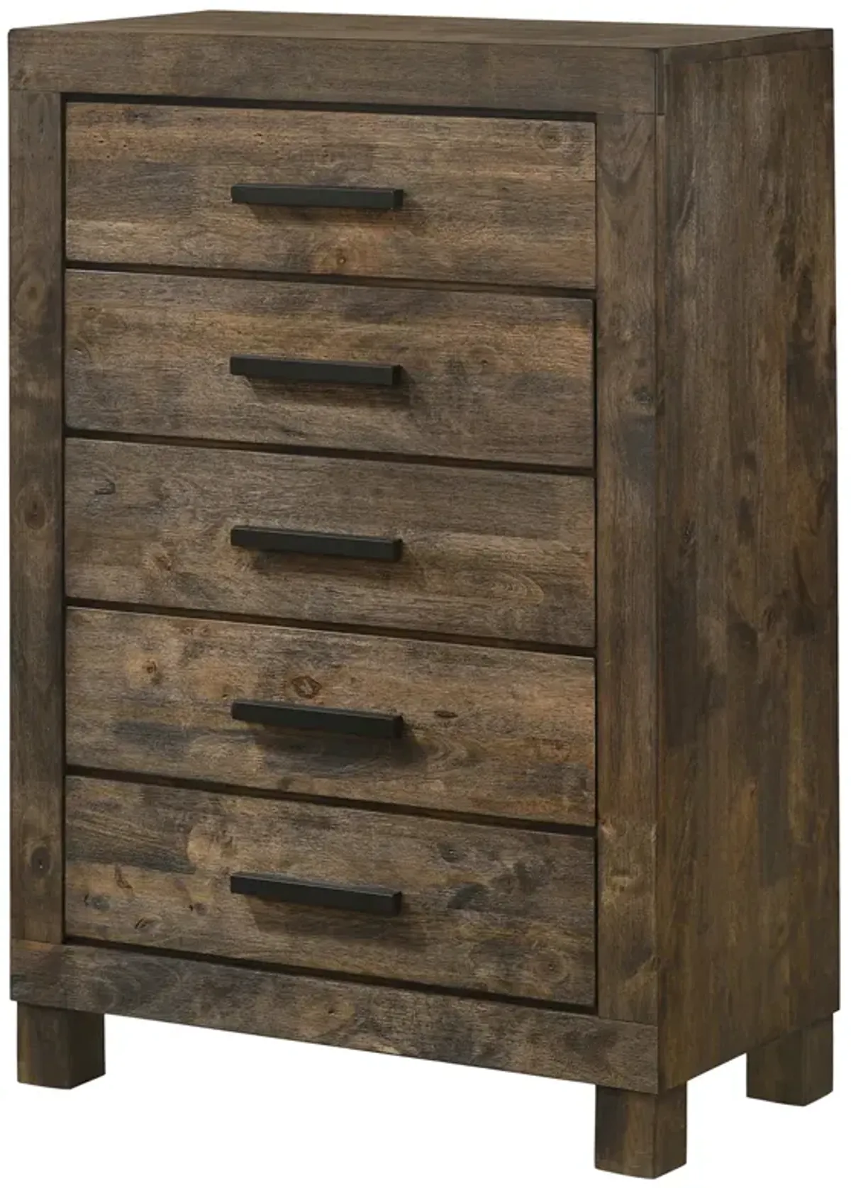 Coaster Woodmont 5-Drawer Bedroom Chest Rustic Golden Brown