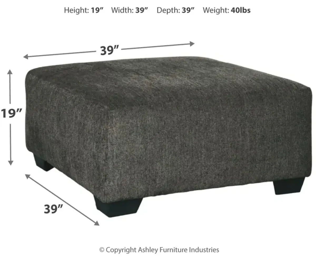 Ashley Ballinasloe Smoke Oversized Accent Ottoman