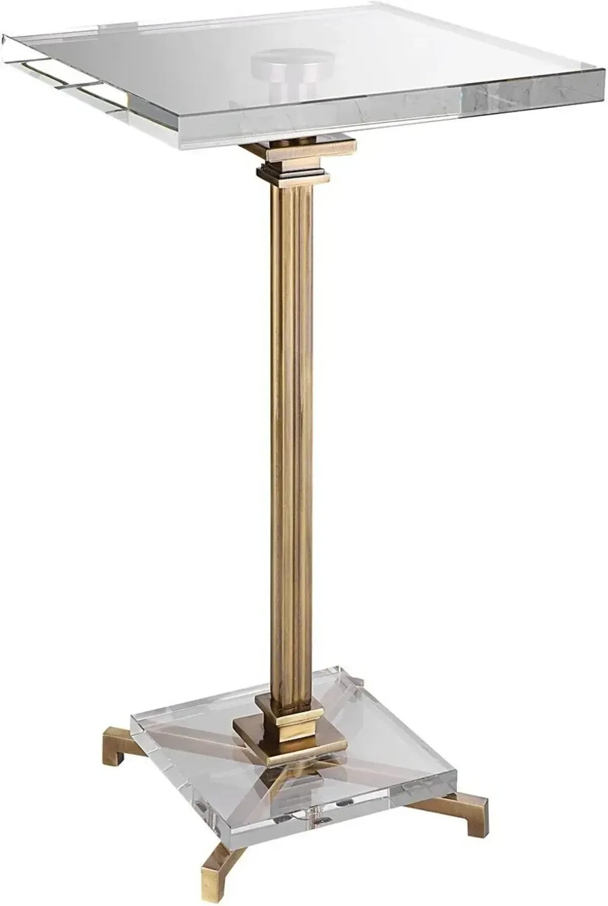 Uttermost Richelieu Brushed Brass Traditional Drink Table