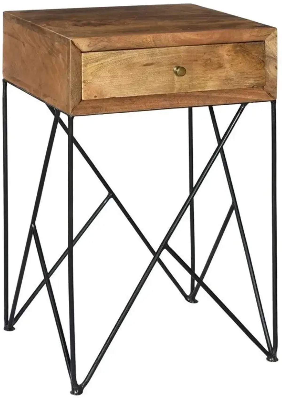 Crestview Bengal Manor Black/Light Brown Accent Table