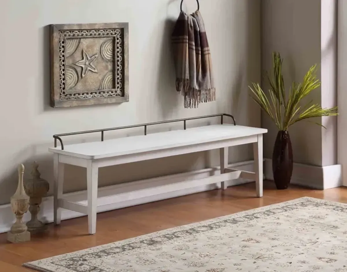 Steve Silver Pendleton Ivory Bench