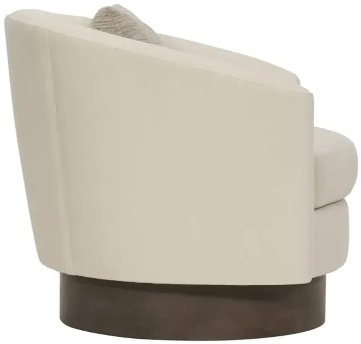 Bernhardt Camino Leather Swivel Chair Without Pillows