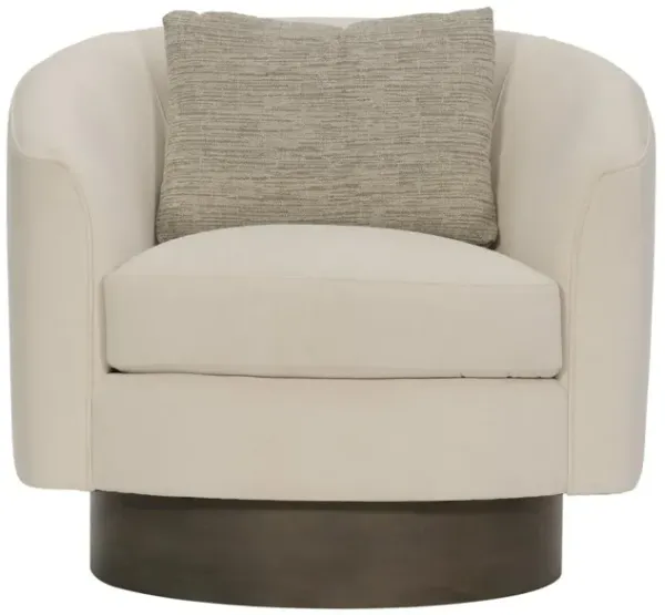 Bernhardt Camino Leather Swivel Chair Without Pillows