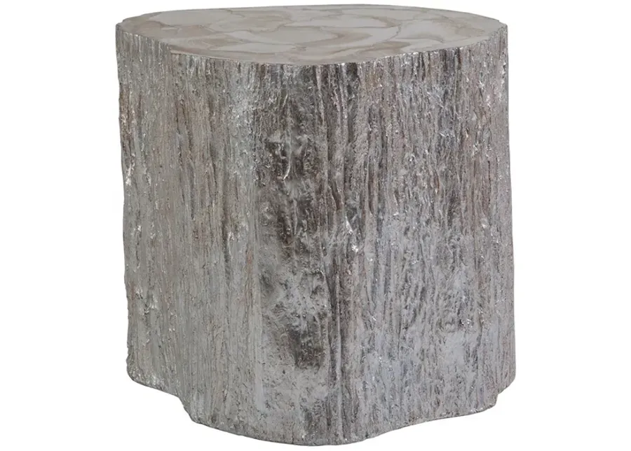 TRUNK SEGMENT SIDE TABLE - SILVER LEAF SIGNATURE DESIGNS