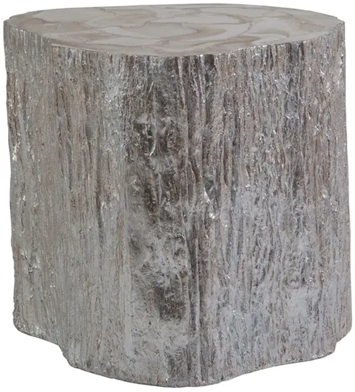 Artistica Home by Lexington Signature Designs Trunk Segment Side Table Silver Leaf