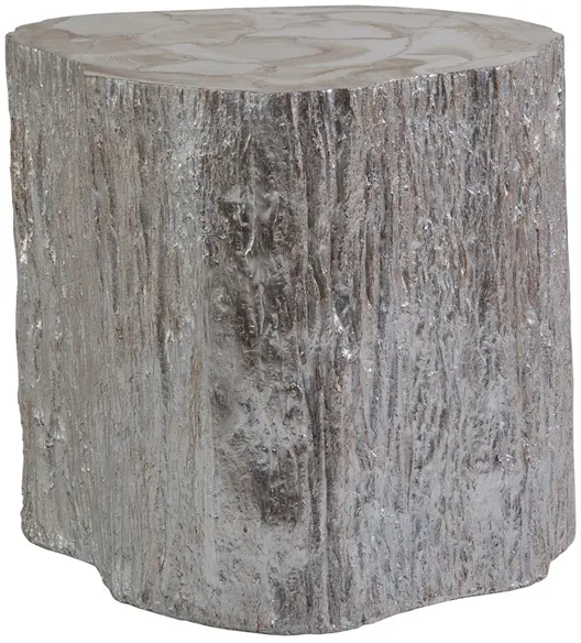 TRUNK SEGMENT SIDE TABLE - SILVER LEAF SIGNATURE DESIGNS