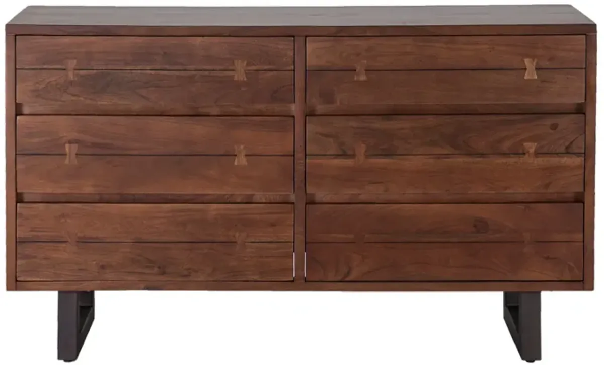 Home Trends Design Aspen Acacia Wood Live Edge Dresser