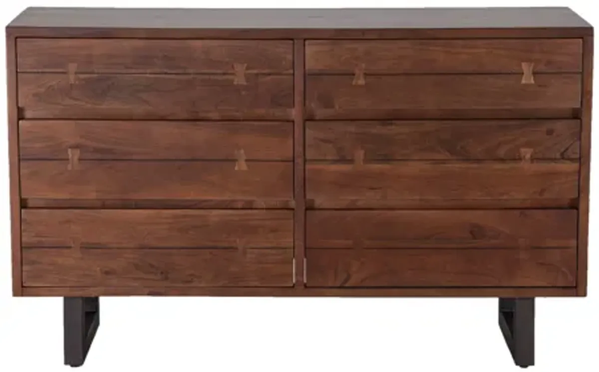 Home Trends Design Aspen Acacia Wood Live Edge Dresser