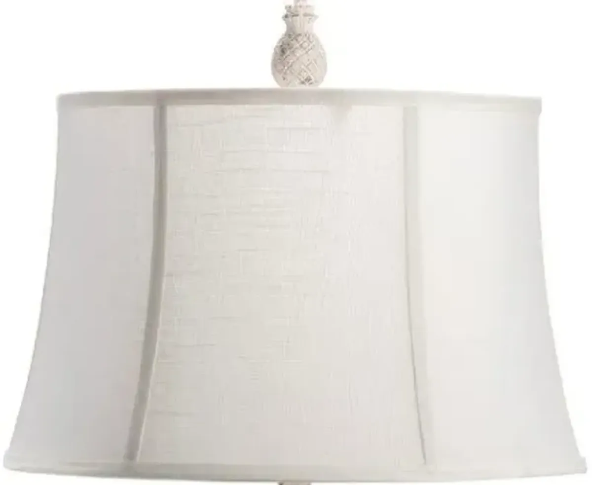 Crestview Pineapple White Wash Table Lamp