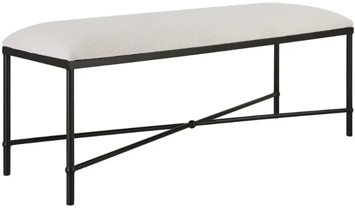 Uttermost Avenham Black/White Framed Bench