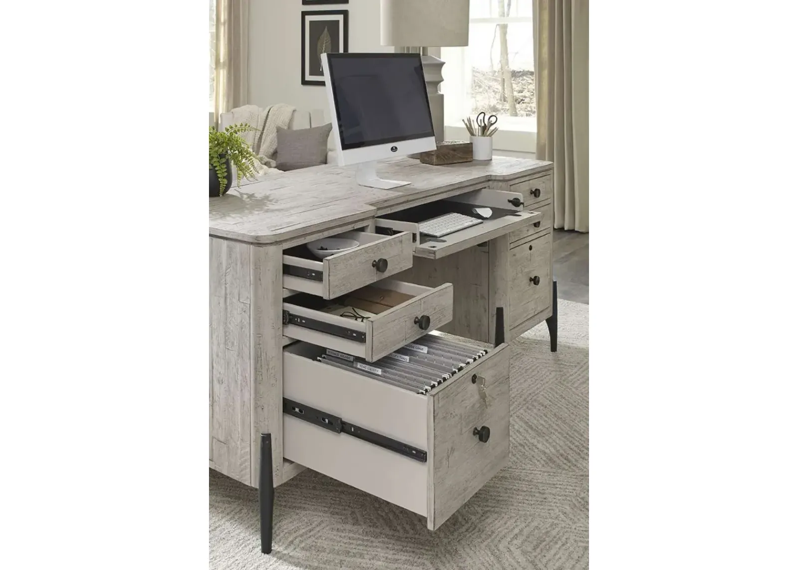 Aspenhome Zane Grey 66 Inch Executive Desk